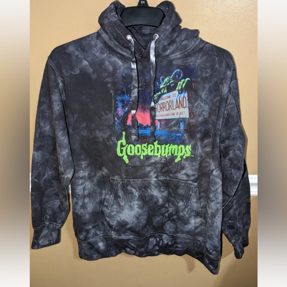 Goosebumps Books Welcome To Horrorland Tie Dye Hoodie Sweatshirt Unisex Medium